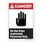 Signmission ANSI Danger, 7" Height, 10" Width, Rigid Plastic, OS-DS-P-710-L-19836 OS-DS-P-710-L-19836 - alternate 1